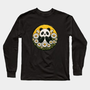 Daisy Panda Bear Long Sleeve T-Shirt